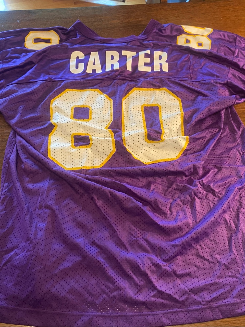 Vintage 90s Champion Mens Cris Carter Minnesota Vikings NFL Jersey #80 48 XL